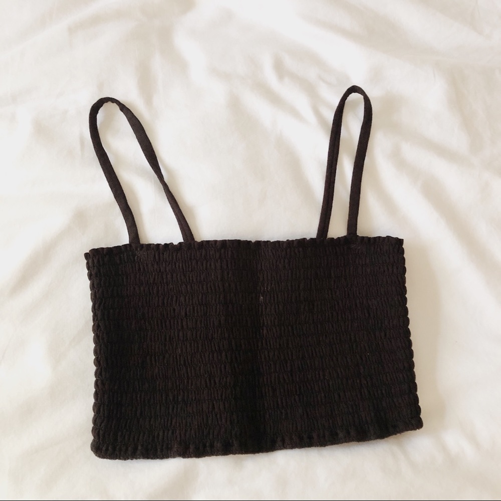 Reformation Smocked Crop Tank